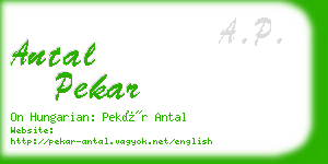 antal pekar business card